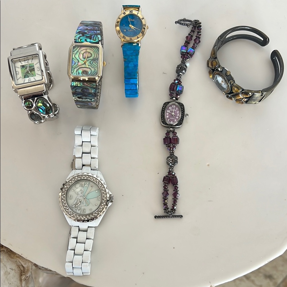 Lot of 6 Assorted Watches and Bracelet Set